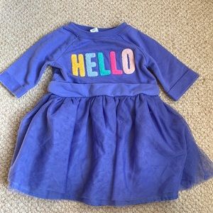 Long sleeve dress with tulle bottom